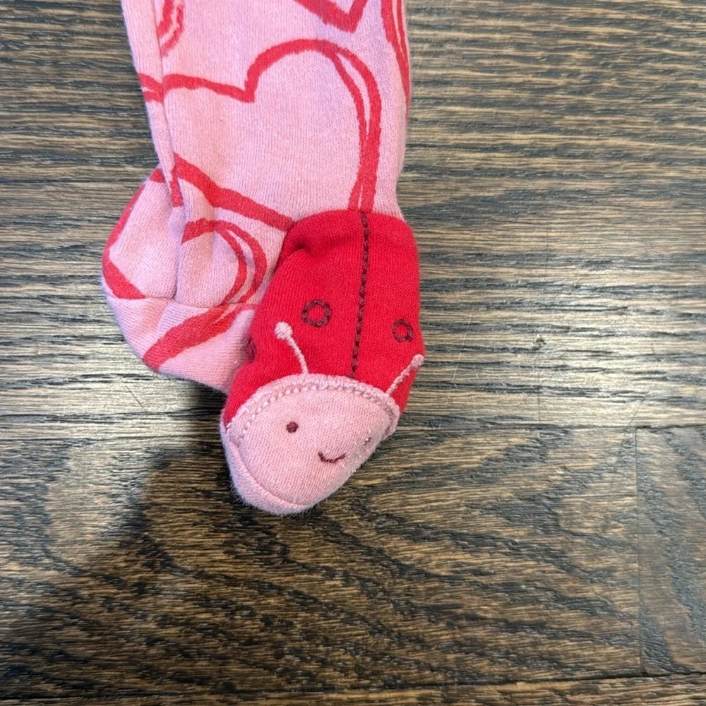 Valentine love bug just one you carters baby footie pajama zipper onesie